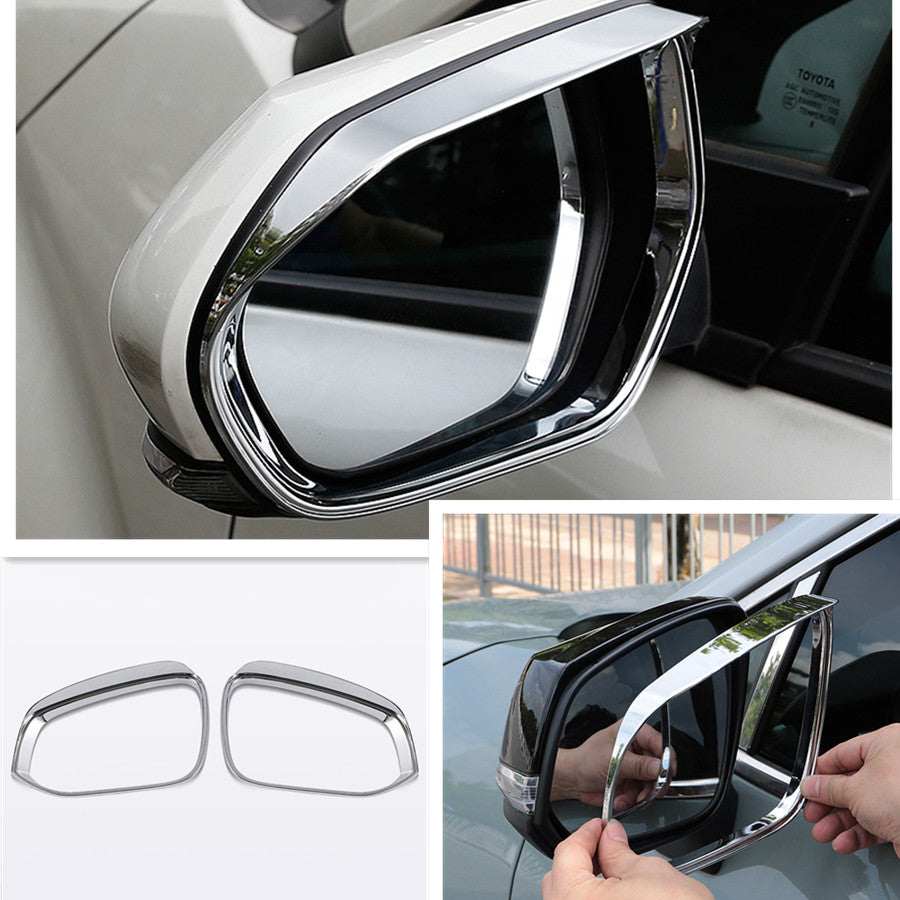 Fit for Toyota RAV4 19-2021 ABS Chrome Side Mirror Rain Eyebrow Frame Cover Trim