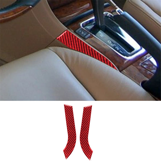 2Pcs Red Carbon Fiber Cupholder Side Trim Cover for Honda Accord Sedan 2003-2007