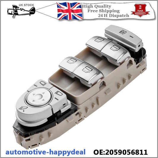 Driver Window Switch for Mercedes A2059056811 A2229056800 W205 S205 X253 C253 UK