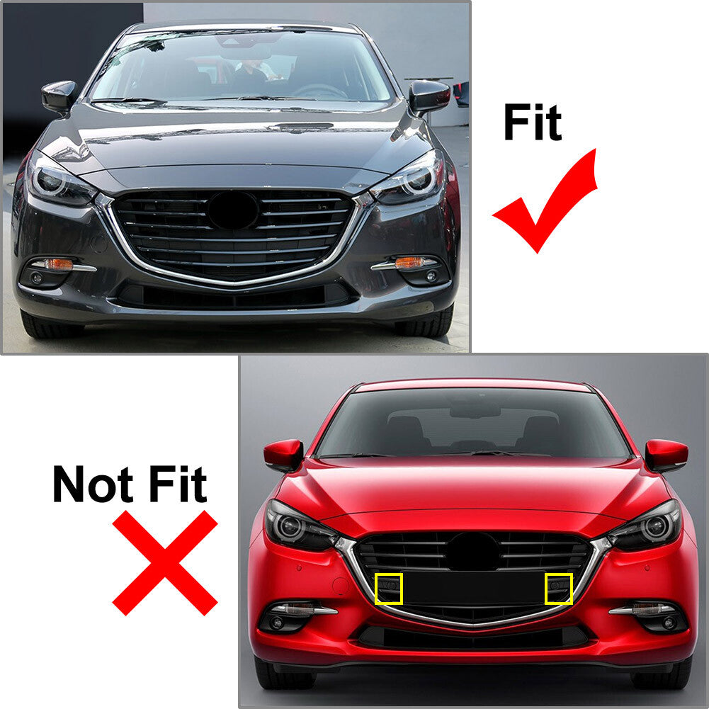 Front Bumper Upper Grille Honeycomb Mesh Grille for Mazda 3 Axela 2017-2018