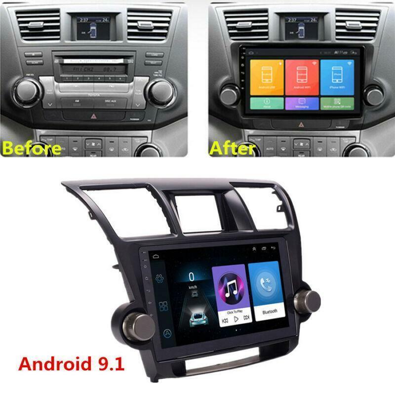 10.1 Android 9.1 2008-13 Car Stereo Radio GPS MP5 Player 1+16GB for Highlander