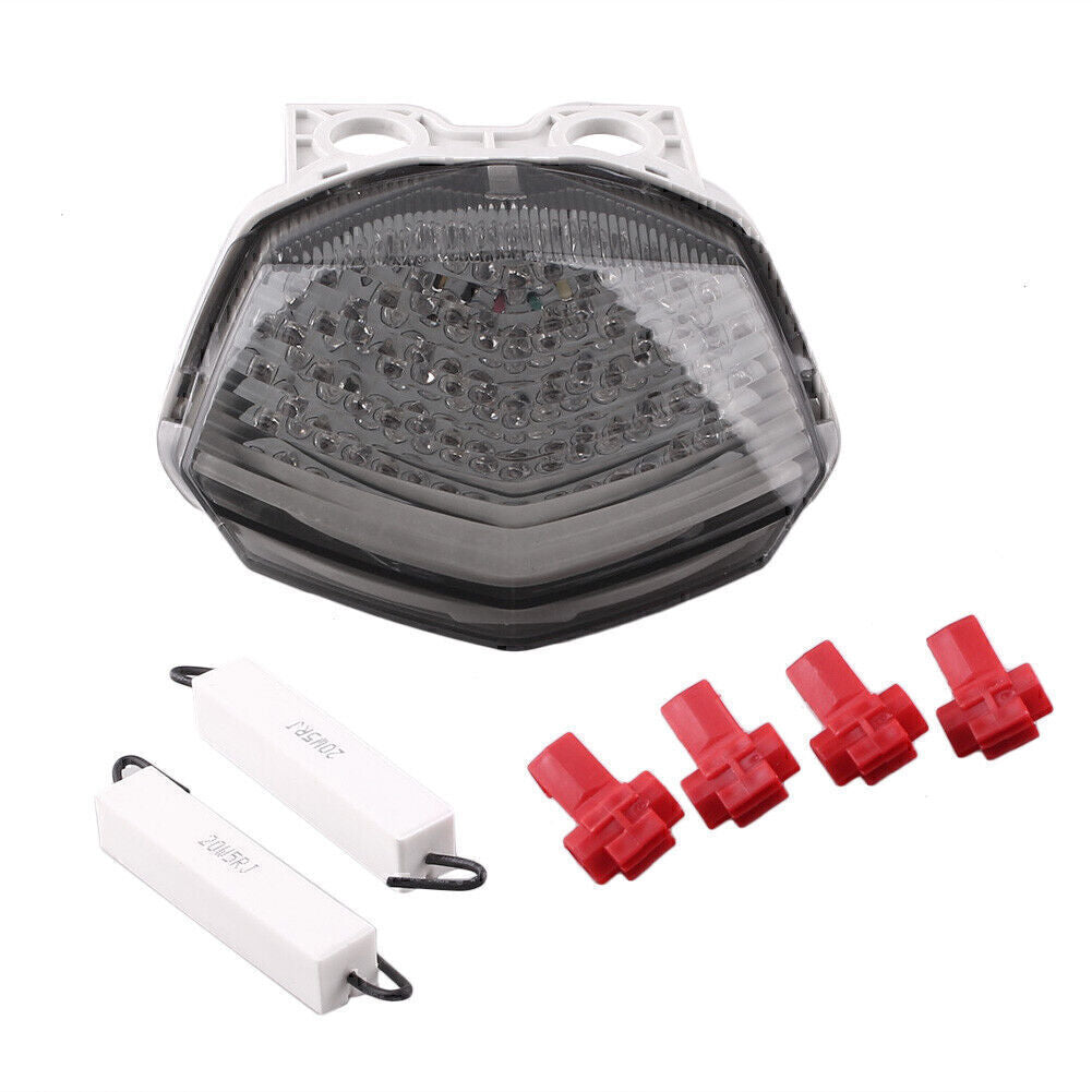 Motorcycle LED Brake Stop Rear Tail Light Fit for KAWASAKI EX250 2008 - 2010 Smoke