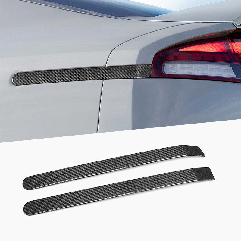 Carbon fiber automotive taillight reflector trim for Kia Stinger 18-23
