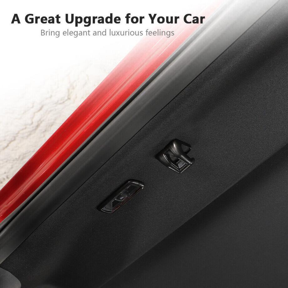 Suitable for 2021-2023 for Ford F150 Black Wood Grain Rear Reading Lights and Roof Hook Cover Trim