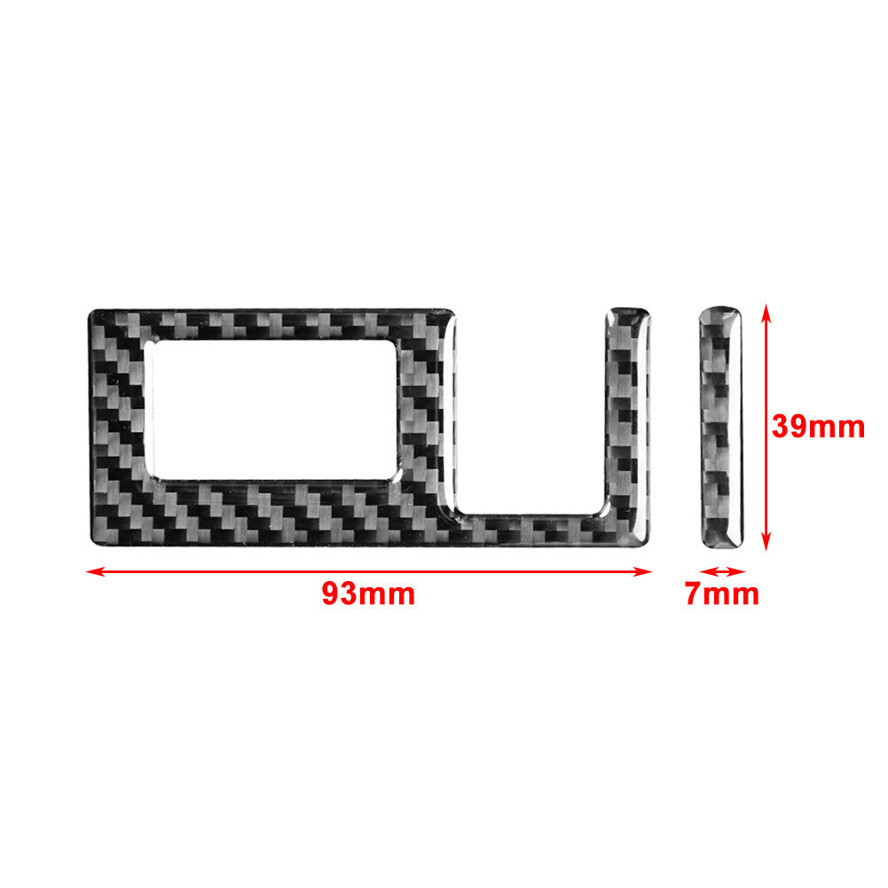 Carbon Fiber Style Head Light Switch Button Cover for Toyota Tundra 2014-21 Red