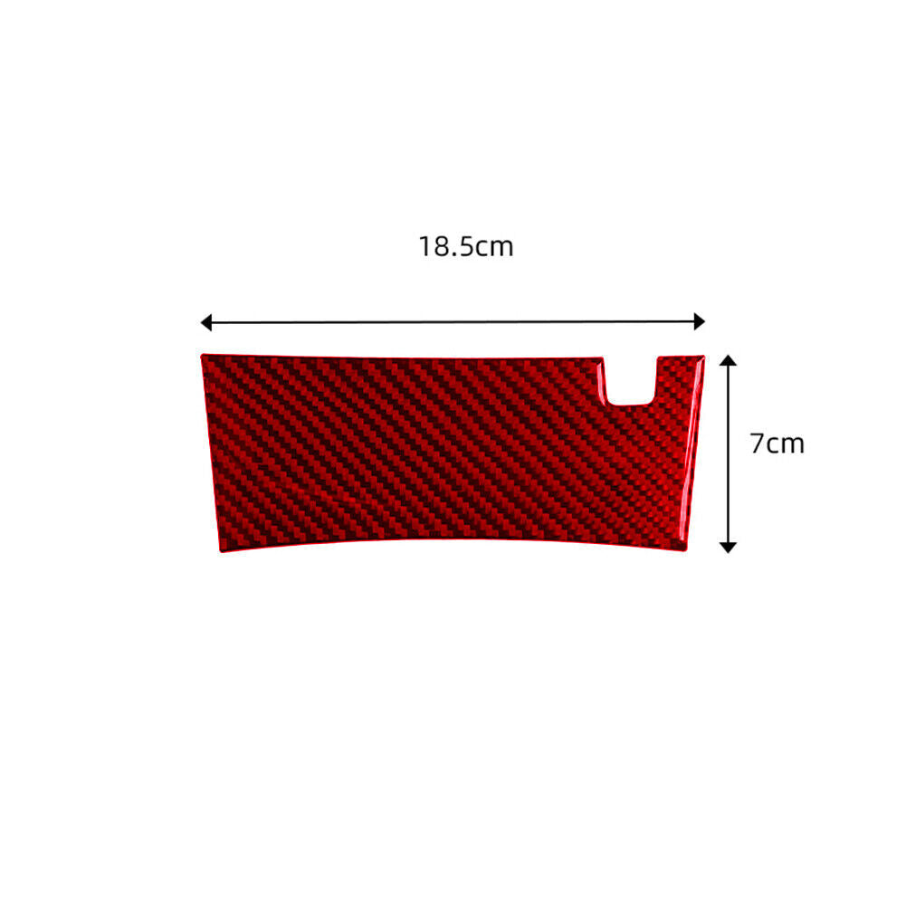 Red Carbon Fiber Central Armrest Lower Panel Trim Fit for Honda Accord 2013-2017