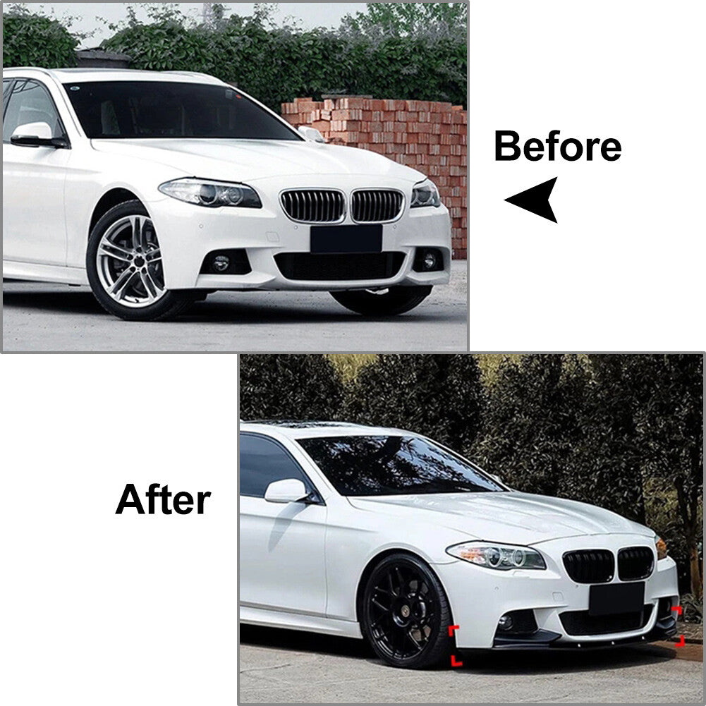 Front Bumper Spoiler Lip for BMW 5 Series F10 M Sport 2011-2016