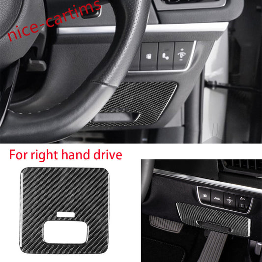 for Kia Stinger 2019+ RHD Dashboard Driver Side Fuse Box Panel Trim Carbon Fiber