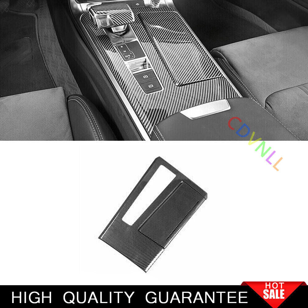 Fit for Audi A6 A7 2019-24 Carbon Fiber Central Console Gear Shift Panel Trim 2P