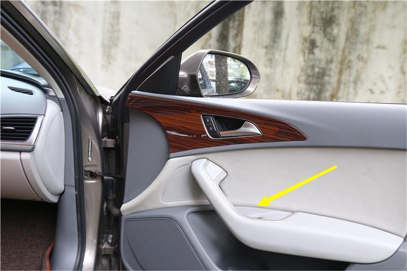Car Glass Window Lifting Lock Panel Trim 8PCS Fit for Audi A6L 12-2018 Red Wood