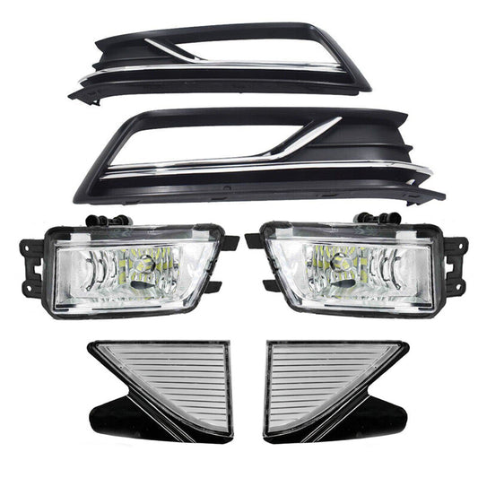for Passat B8 2016 2017 2018 2019: Front fog lights + grille cover + trim