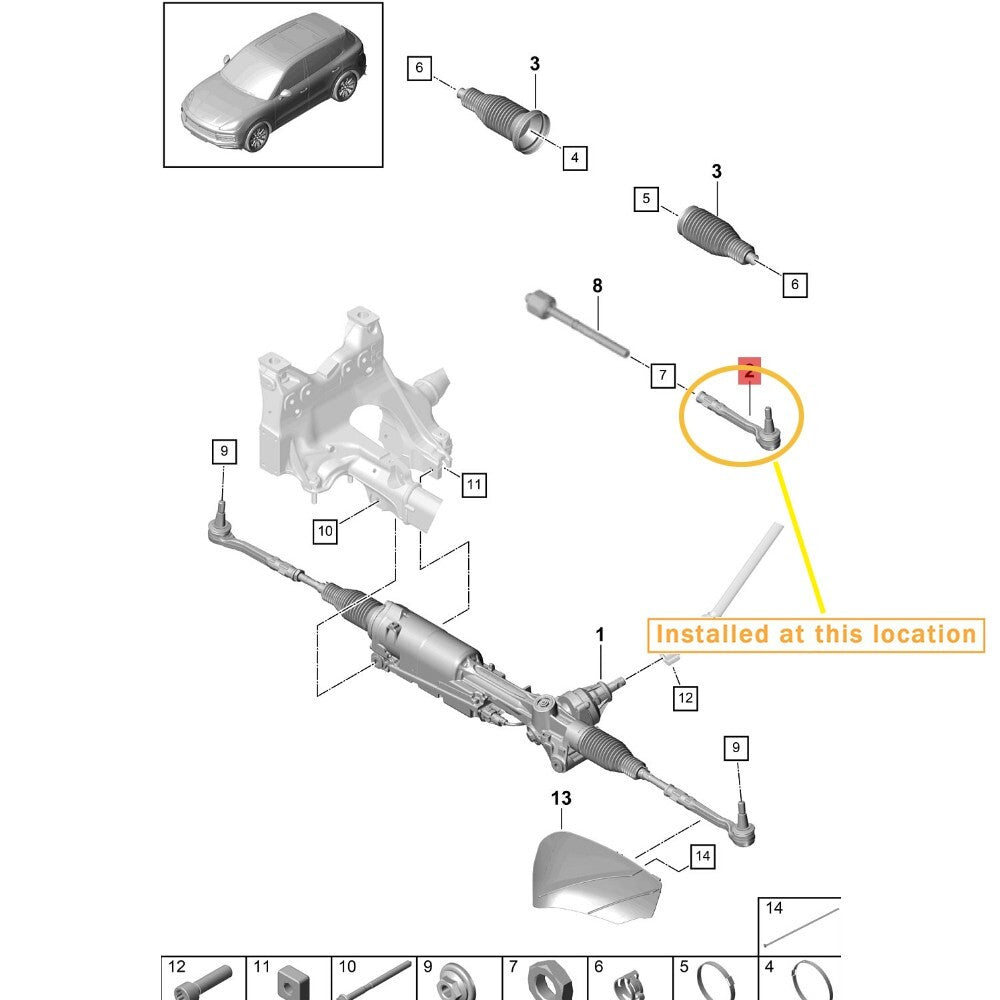 For Touareg for Porsche for Cayenne external tie rod ball joint (R) Equipment Manufacturer: 4M0423812D 958423811A