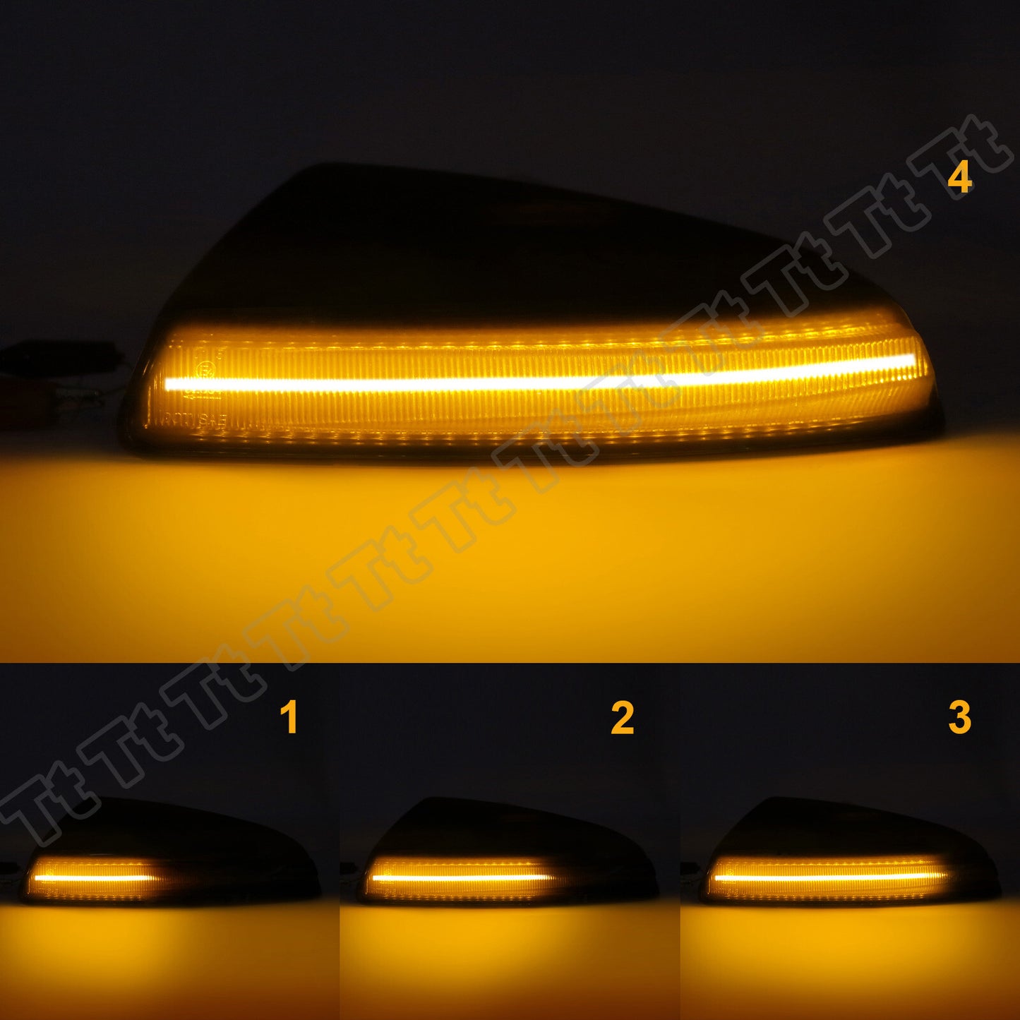 2x Side Mirror Turn Signal Lights for 08-15 for Mercedes W164 C250 C300 C350 C63 AMG