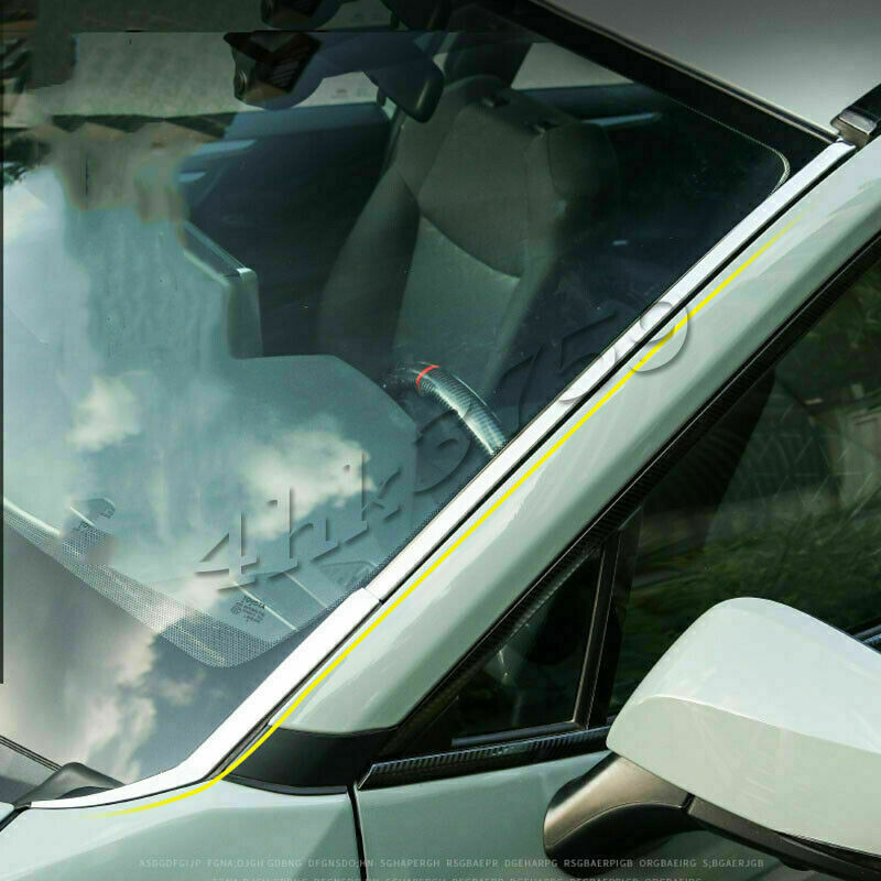 for Toyota RAV4 2019-2024 Stainless Front Car Windscreen Sill Molding Cover Trim