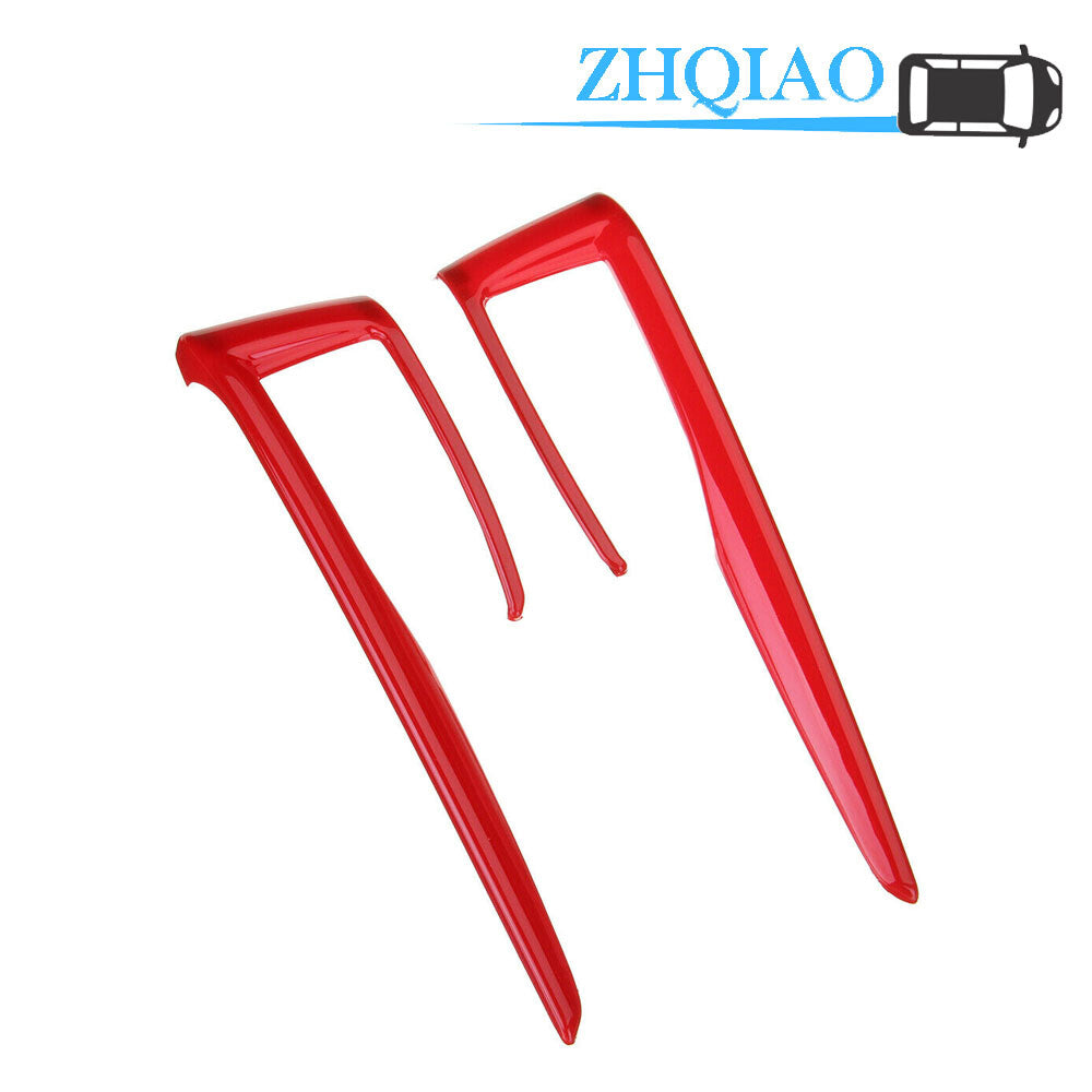 2PCS ABS Red Interior Gear Shift Frame Cover Trim Fits for Honda for Civic 10th 16-18