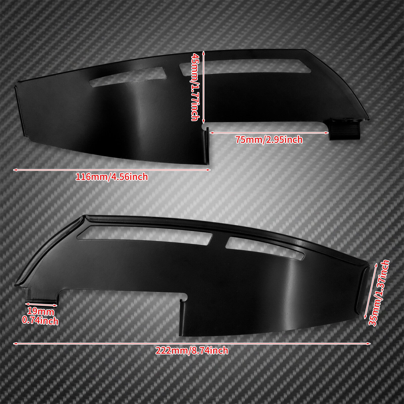 Black Floorboard Heel Guard Heat Protector Fit for Harley Touring FLHT 88-2022