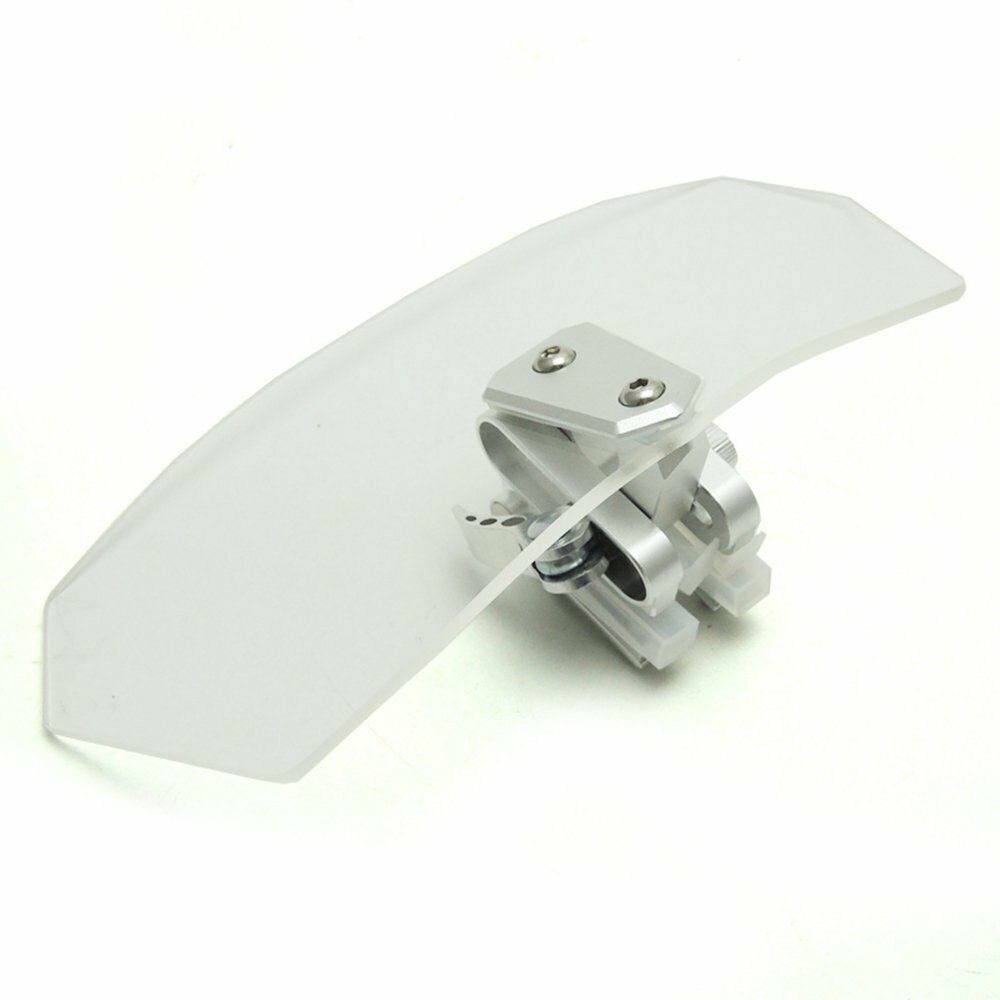 Adjustable clip-on windshield extension boiler windshield motorcycle