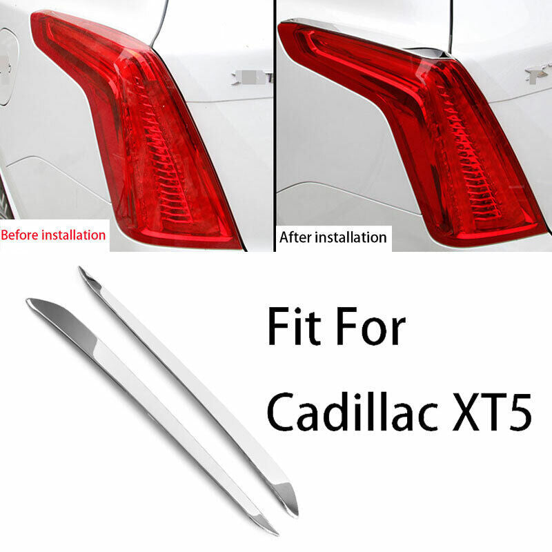 for Cadillac XT5 2016-2020 Chrome S.Steel Rear Tail Light Lamp Strips Trim Outer