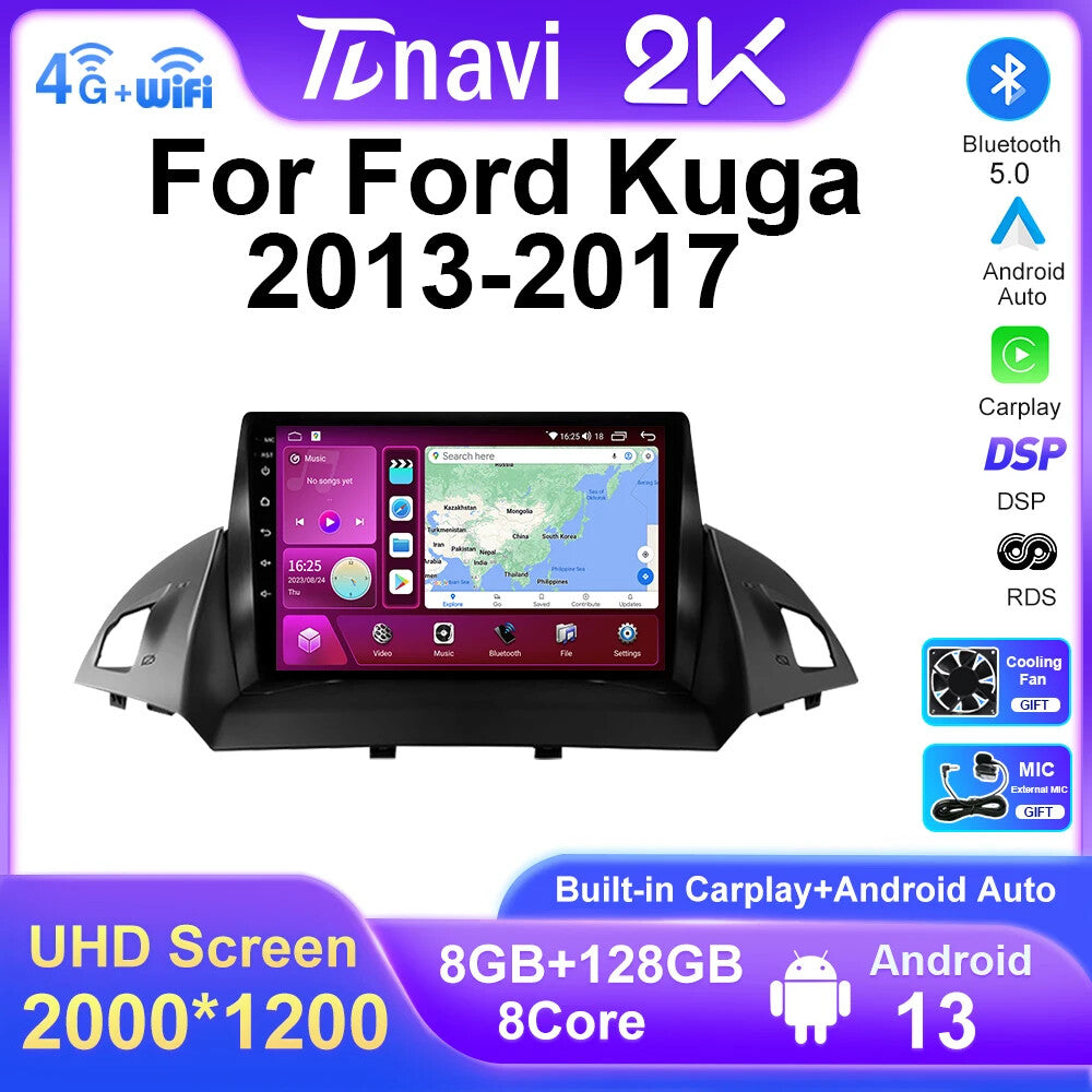 Car Radio for Ford C-MAX Kuga 2 Escape 3 Multimedia Player Android GPS Navi Auto