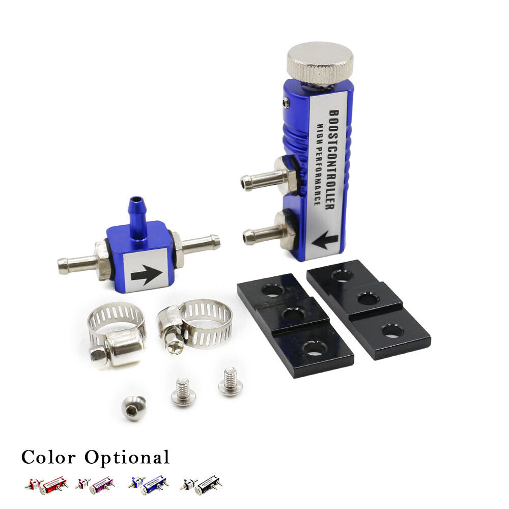 1 Universal Adjustable Manual Turbo Charger Boost Controller Kit 1-30PSI Blue