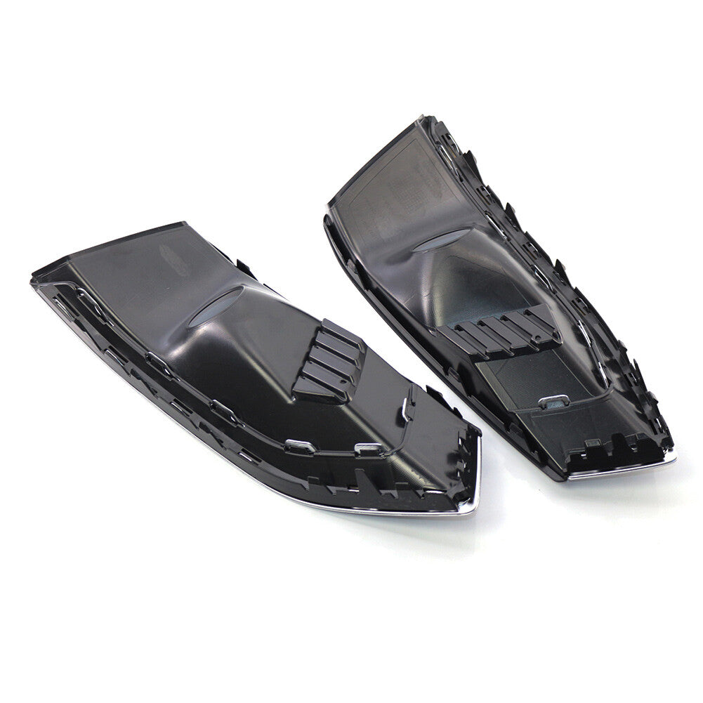 Pair Front Bumper Fog Light Grille Cover Trim for Audi A4L 2020-2022