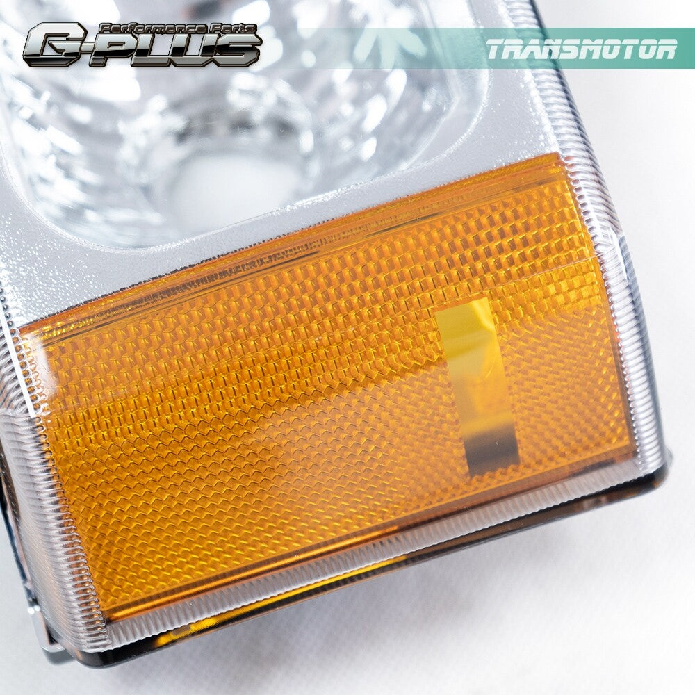 Suitable for 03-06 for Chevrolet Silverado Chrome Amber Corner Headlights + Signal Bumper