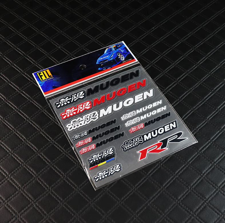 13-Piece Car Reflective Sticker Set, Badges, Decals, Vynils Mugen, for Nissan