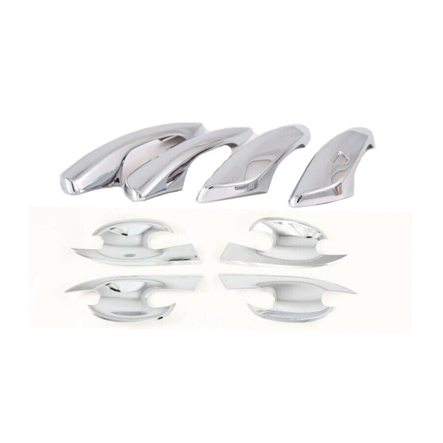for Mazda CX-30 2020-22 Chrome ABS Door Handle+Door Bowl Trim Cover W/ for Smart Hole