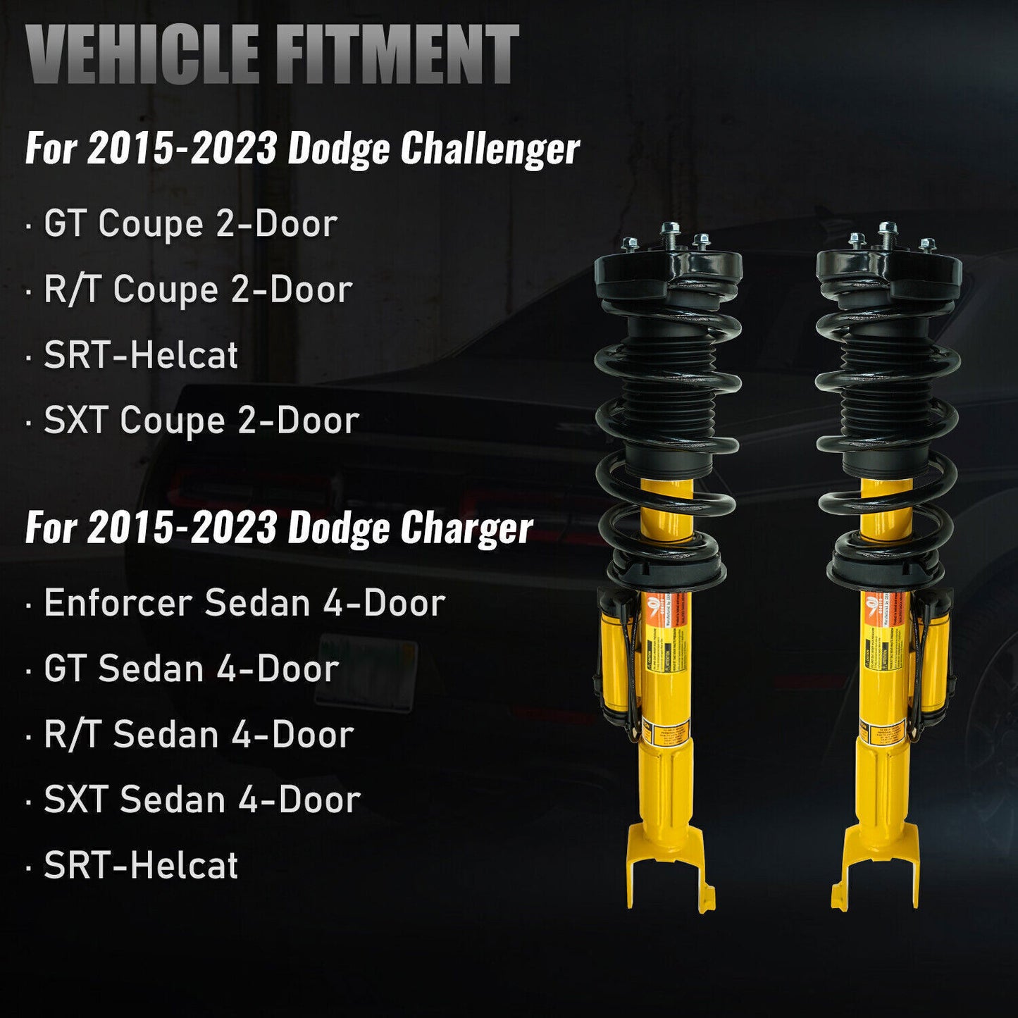 Pair Rear Left Right Shock Absorbers Strut for BMW X5 X5M F15 X6 X6M F16 F85 F86