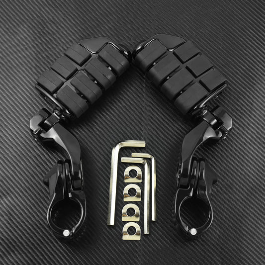 1.25 Adjustable Crash Bar Highway Foot Pegs Footrests Fit for Harley Touring