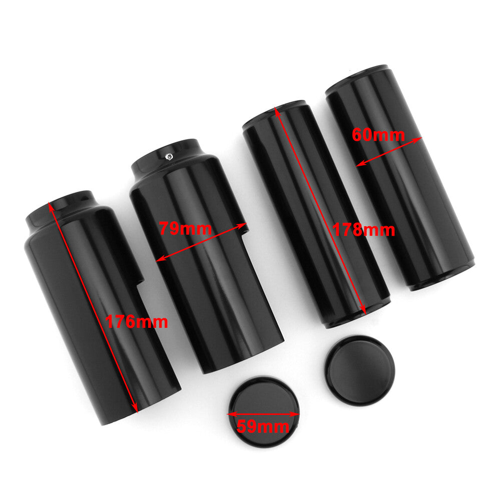 6PCS Gloss Black Full Fork Cover Set for Harley Softail Breakout 2013-2017 FXBRS