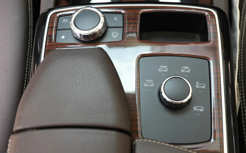 for Benz GLE GLS 16-2019 Brown Wood Grain Central Console Gear Shift Panel Trim