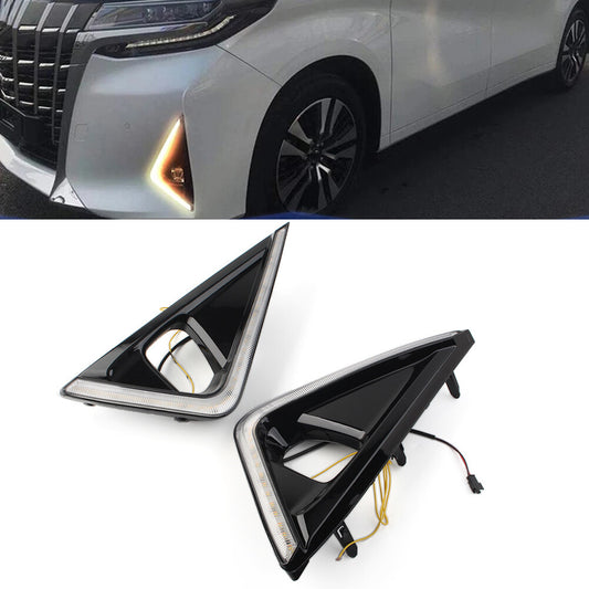Fog Lamp Daytime Running Light DRL With W/Y/ Ice Blue Light for Toyota Alphard