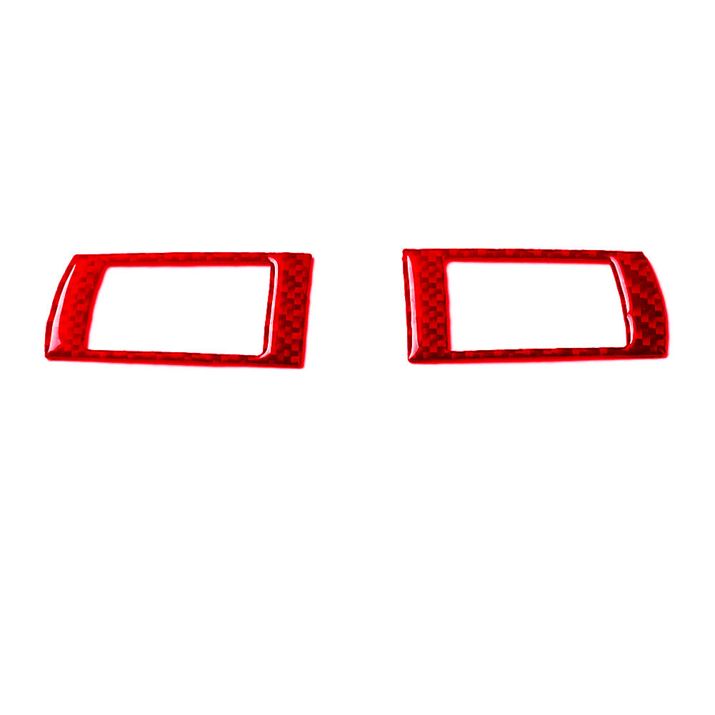 4Pcs Red Carbon Fiber Steering Wheel Button Cover Trim Type B for Chrysler 300