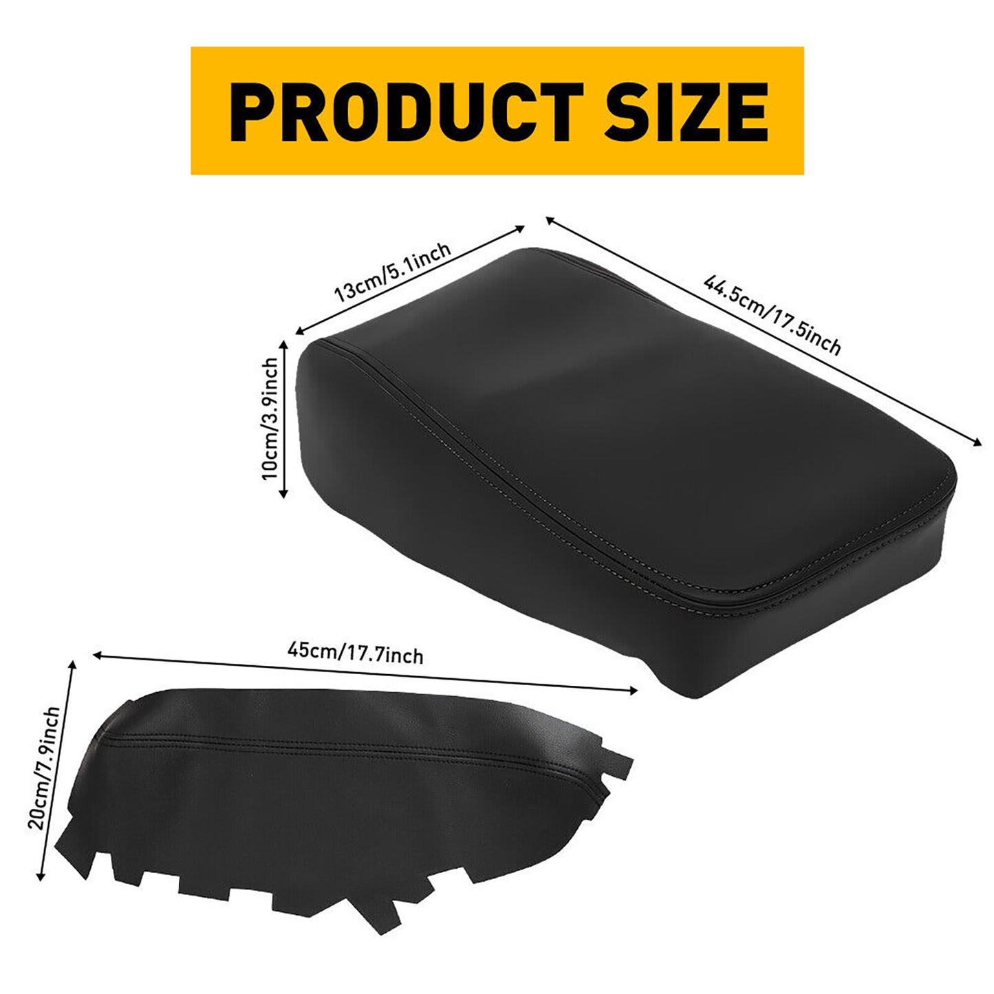 3Pcs Fits for Toyota for Avalon 2013-18 Console Cover Lid Armrest  Door Panel Black