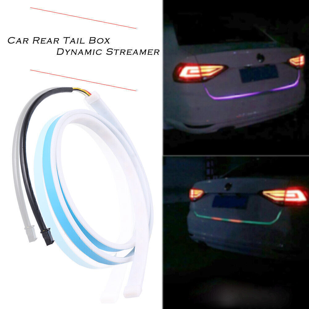 120CM Car 12V LED Rear Tail Box Dynamic Streamer Turn Signal Tail Warning Lights