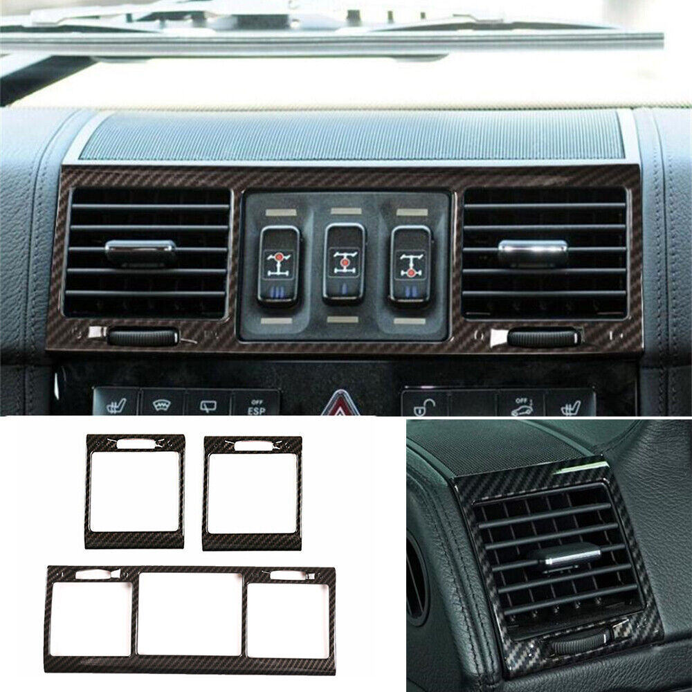 Carbon ABS Center Side Air Vent Outlet Cover for Benz G Class W463 G500 2004-11