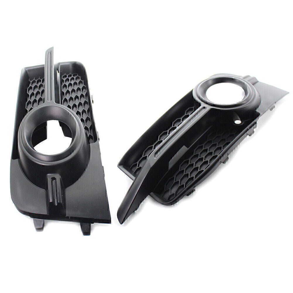 2X Front Bumper Fog Light Grille Black Fit for Audi A1 8X 2011-2014 Honeycomb
