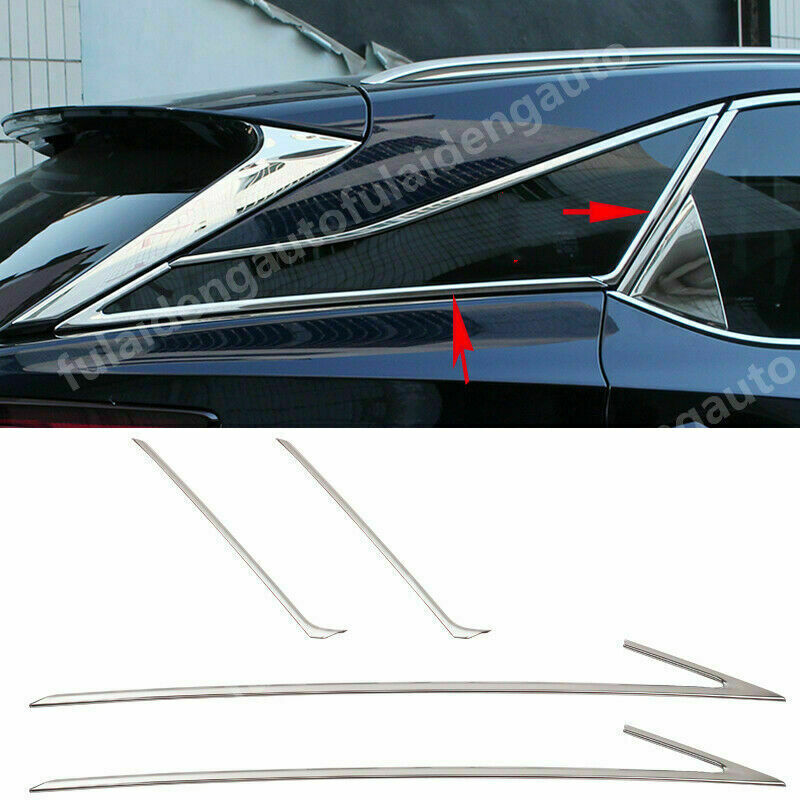 for Lexus RX350 RX450H 2016-2021 Chrome Rear Window Sill Side Molding Strip Trim