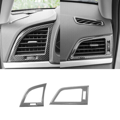 for Hyundai for Elantra 2017-2018ABS Carbon Fiber Dashboard Side Air Vent Cover Trim
