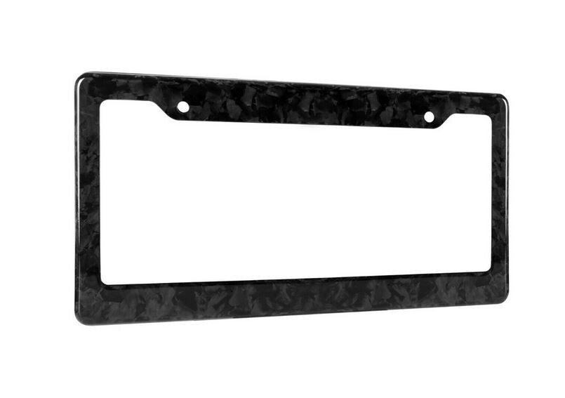 Car license plate frame cover rear boot black forged carbon fiber for Honda