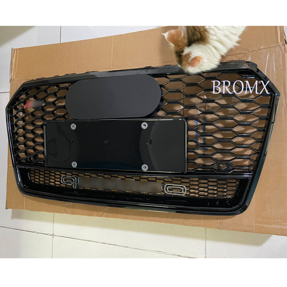 Front Bumper Grille Honeycomb Grill Fit for Audi S7/A7 2016 2017 2018 RS7 Style