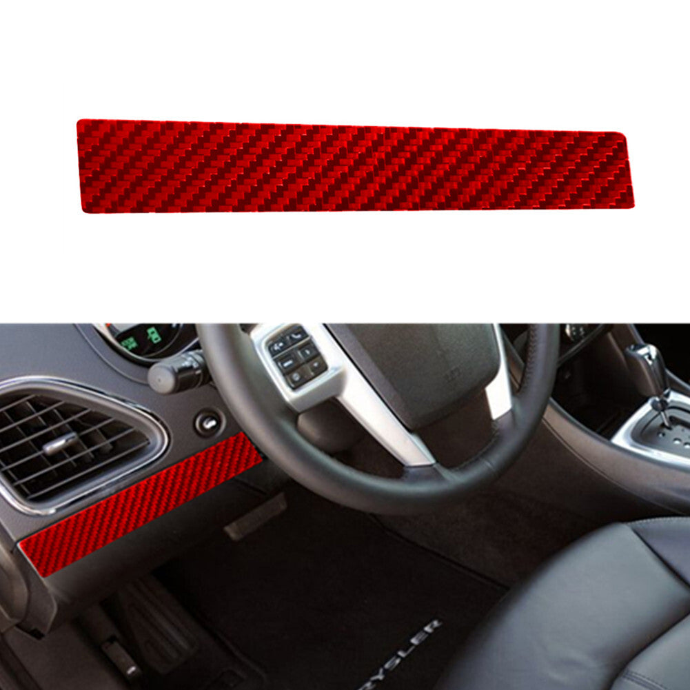 Red Carbon Fiber Left Of Driver Side Dash Cover Trim for Chrysler 200 2011-2014