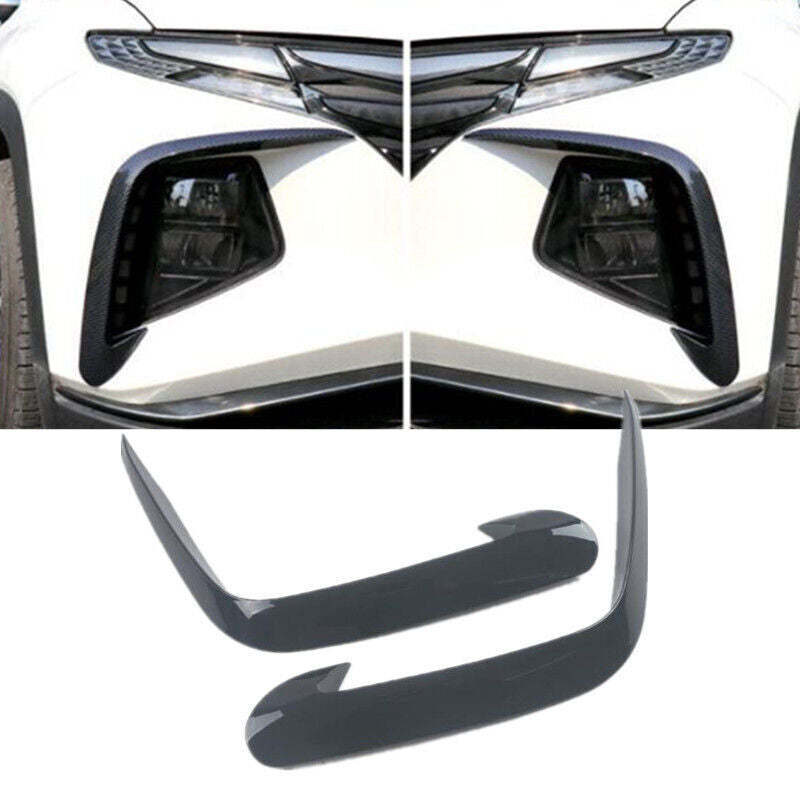 Glossy Black Front Fog Lamp Light Eyebrow Trim for Hyundai for Tucson 2021 2022 2023