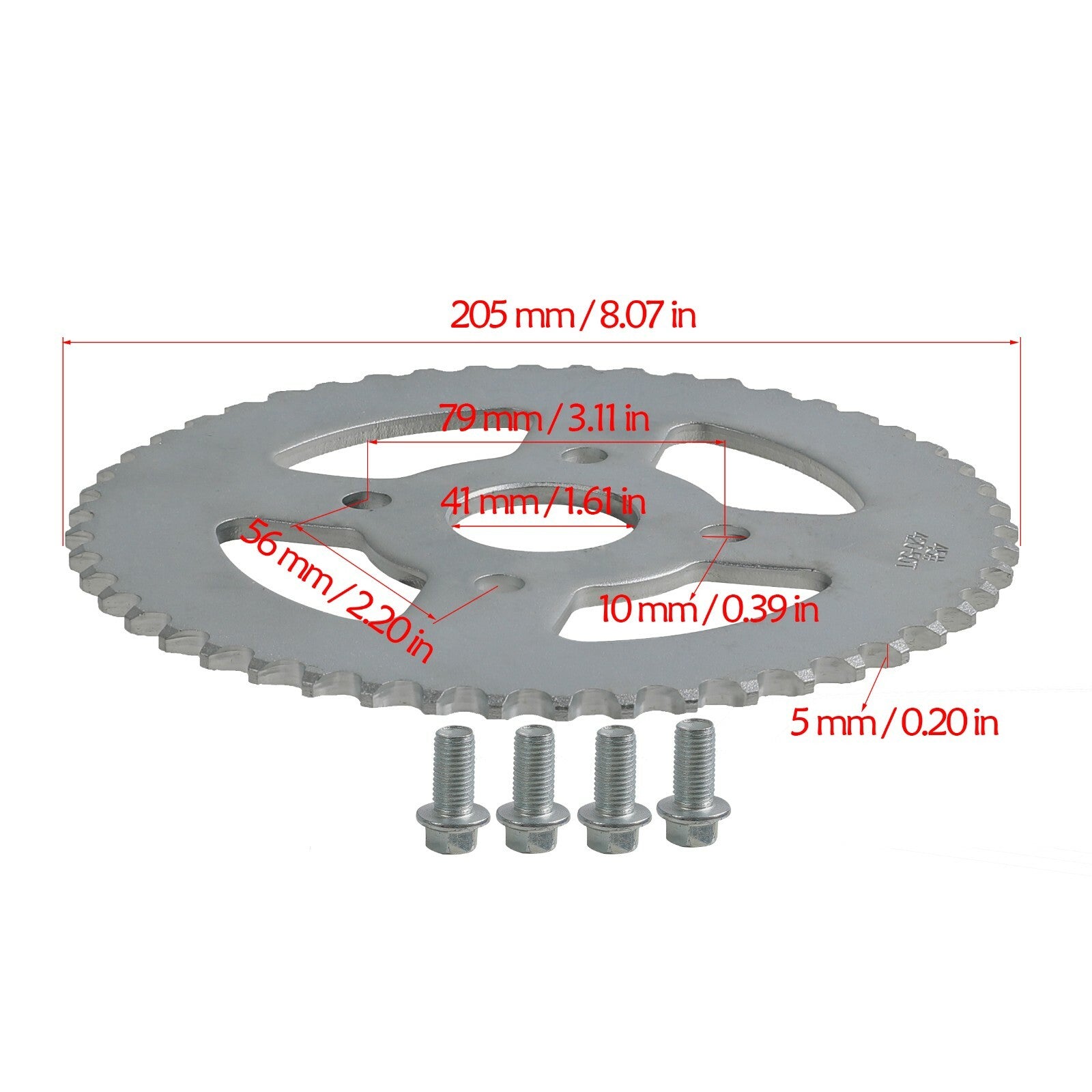 420 chain + 50T 40mm rear sprocket for CT200U for mini bicycle, Taodao all-terrain vehicle, four-wheel off-road vehicle