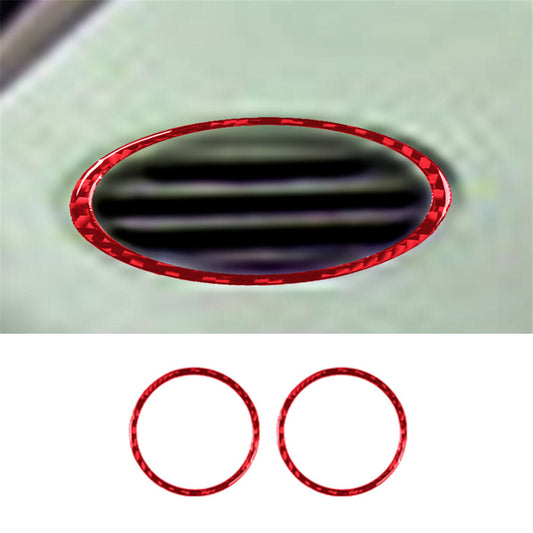2x Air Outlet Frame Trim Cover Carbon Fiber Interior for Acura TSX 2003-2008 Red