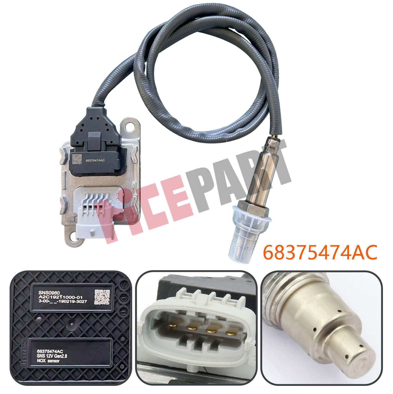 Nitrogen Oxide Sensor 68375474AC Compatible for Dodge for RAM 3500 4500 68375474AB