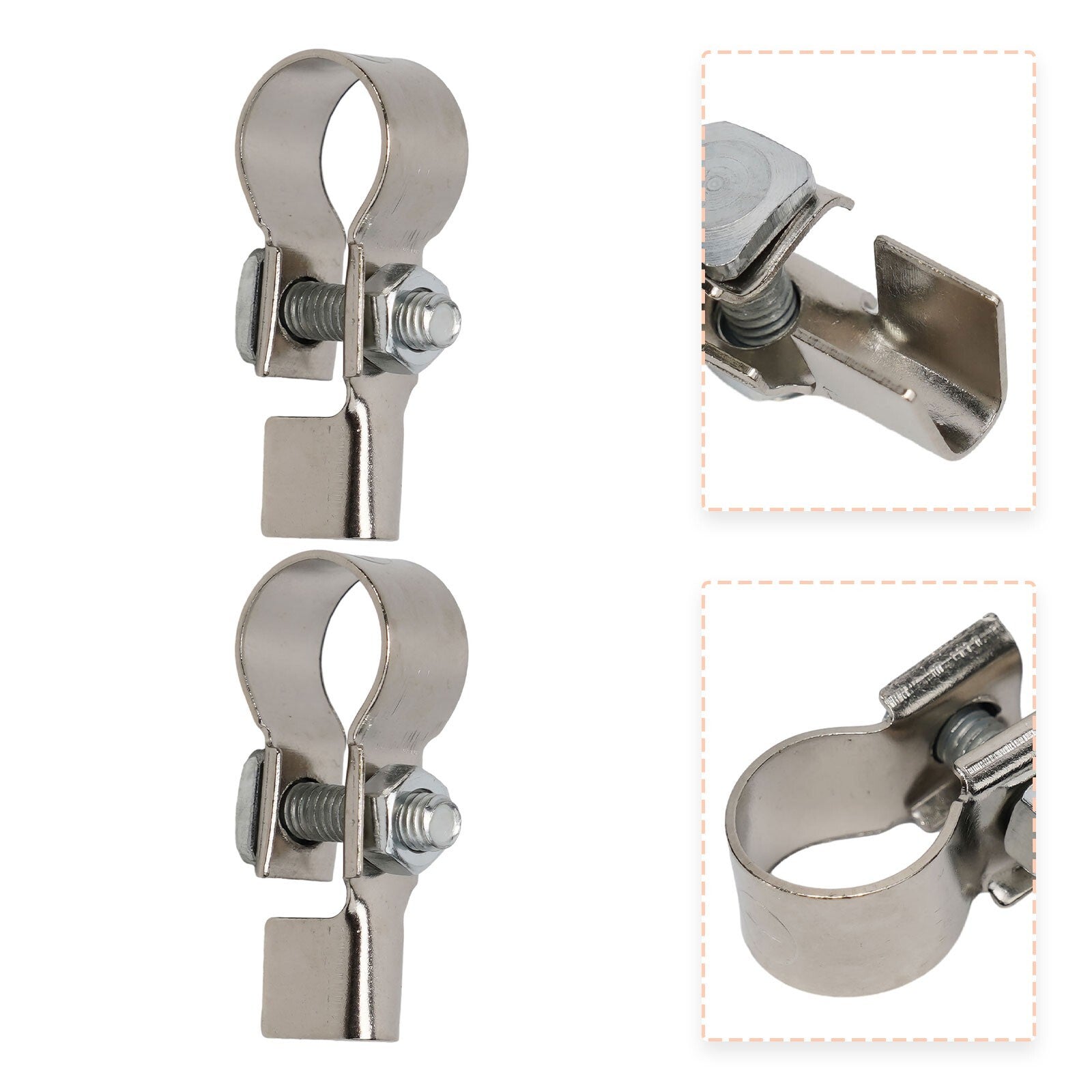 2XCar bus battery cable pure copper terminals clamp connector