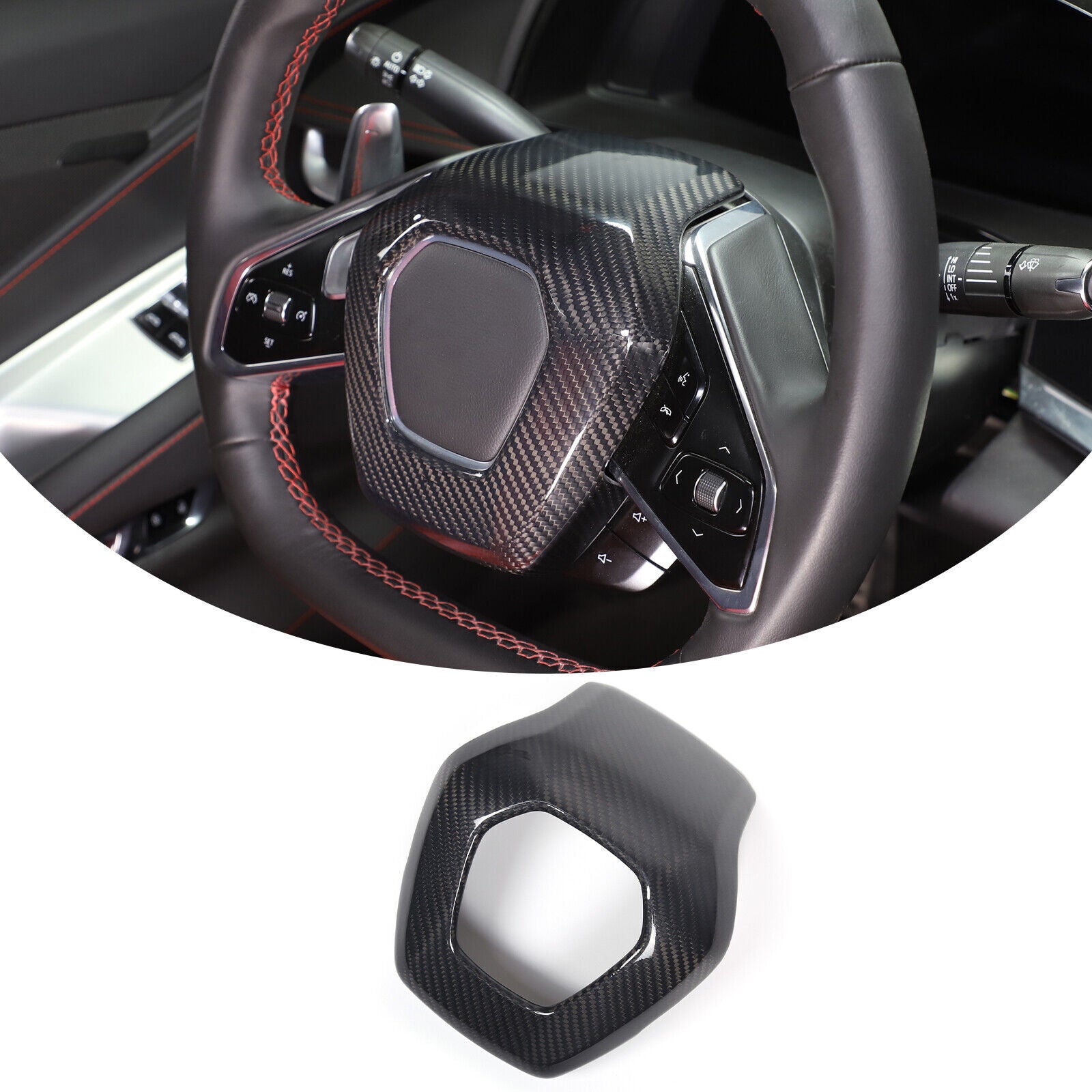 ABS black interior door armrest storage box trim for Corvette C7 2014-2019