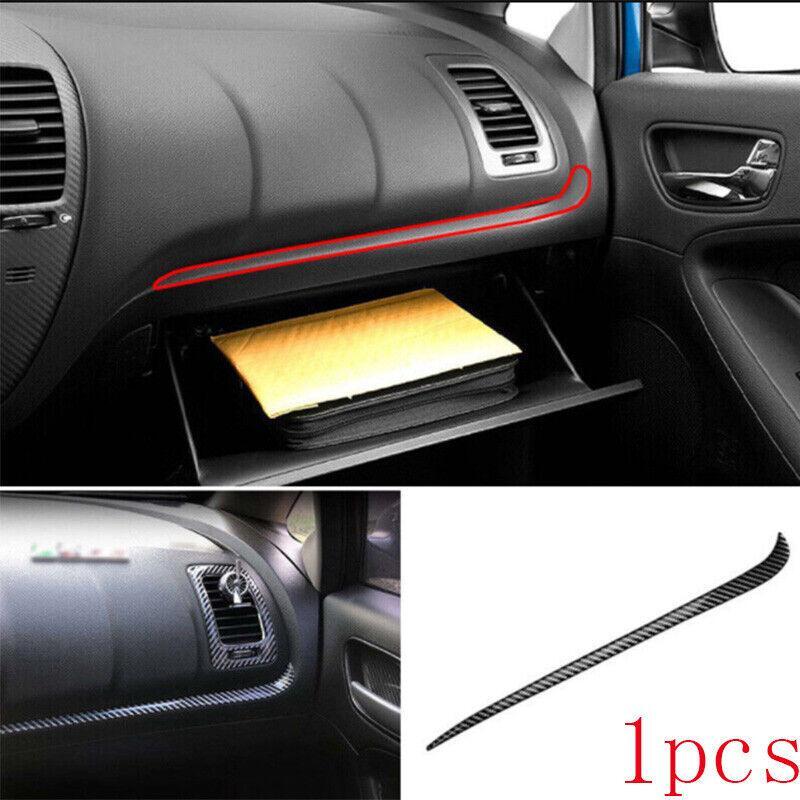 for Kia Car Forte K3 14-18 Carbon Fiber Print Central Console Dashboard Strip
